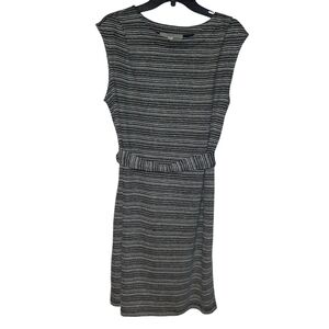 Ann Taylor Loft Striped Sleeveless Dress Medium